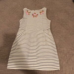 Crewcuts Size 4 Blue and White Stripe Dress